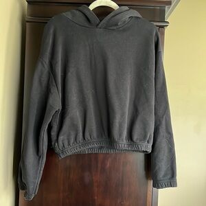Zara Black Hoodie Sweatshirt Size L